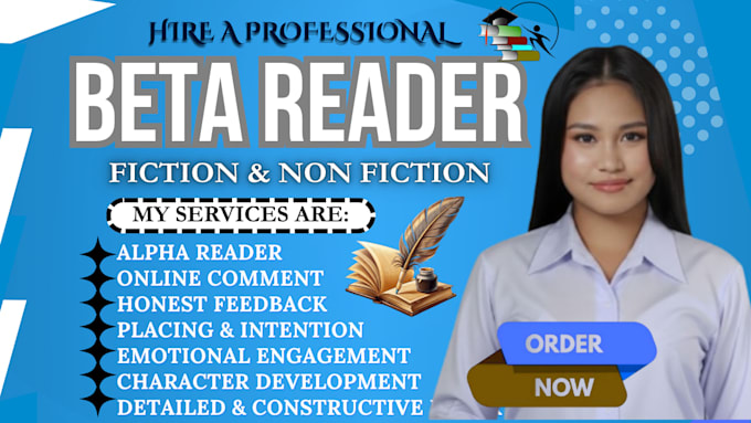 do beta reader, fantasy beta reader, lector reader, and provide honest feedback