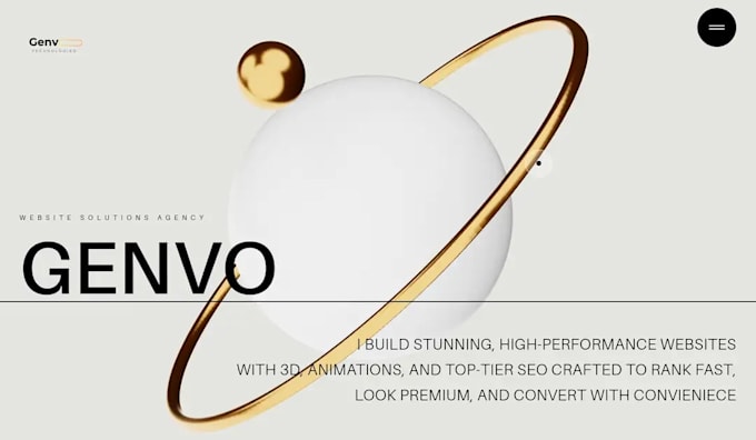3d website with smooth scroll animations