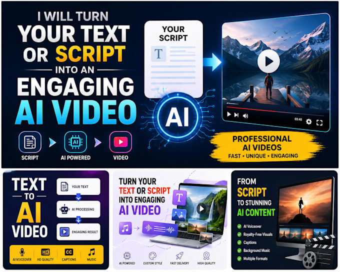 turn your text or script into an engaging ai video
