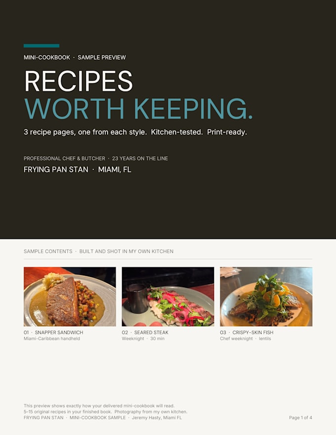 ghostwrite your cookbook or recipe ebook as a chef with tested recipes
