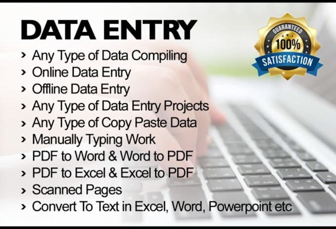 data entry , microsoft excel, microsoft word
