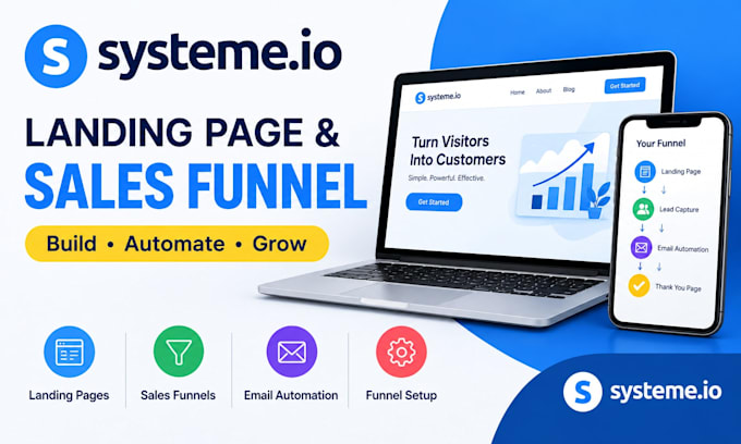 build a systeme io landing page and sales funnel