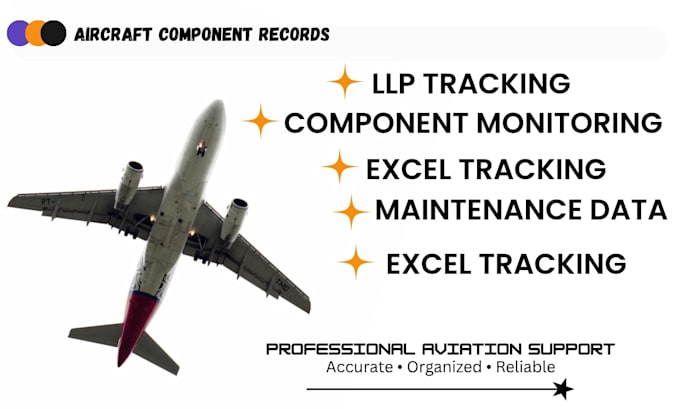 manage aircraft component records and llp tracking in excel