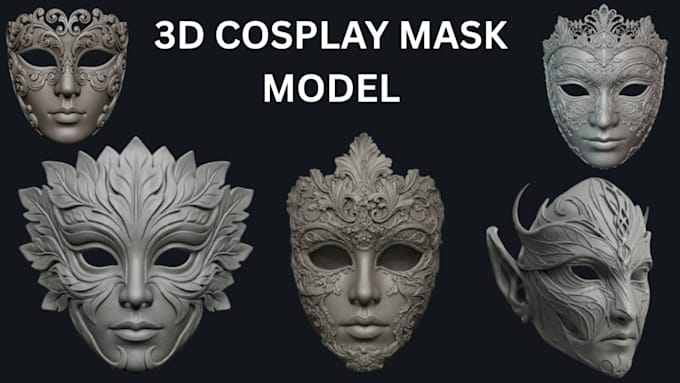 create custom 3d mask models, cosplay masks and printable stl files