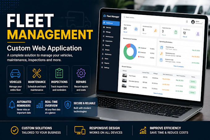 develop a custom fleet management web application
