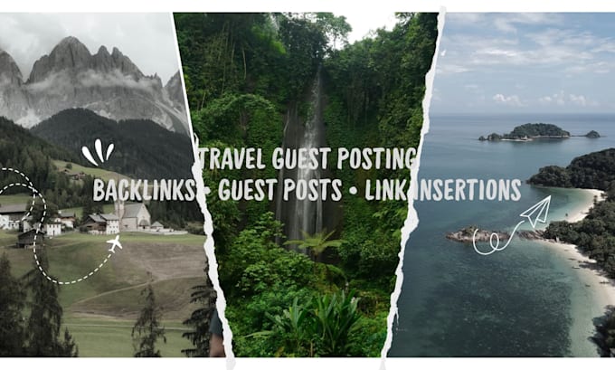 provide travel backlinks through guest posts and link insertions
