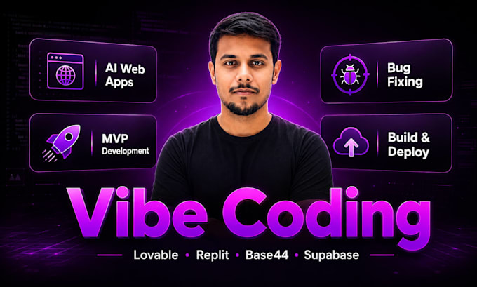 develop vibe coding ai mvp web apps using lovable replit and base44