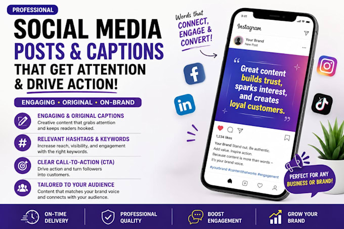 write engaging social media captions
