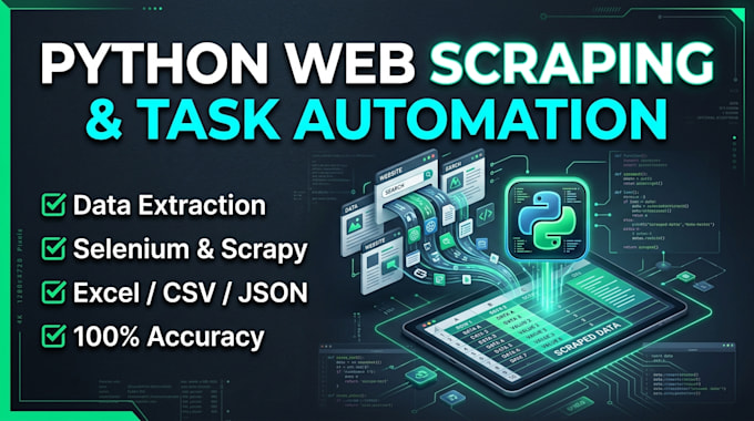 build custom python scripts for automation and web scraping