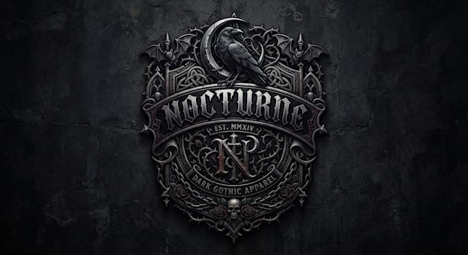 design a dark gothic logo for your brand