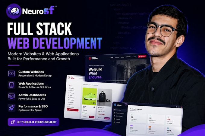 develop a custom full stack web application