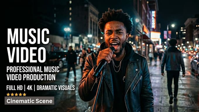 create cinematic music video and music visualizer video editing