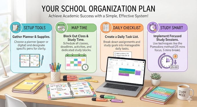 help you improve time management for school tasks