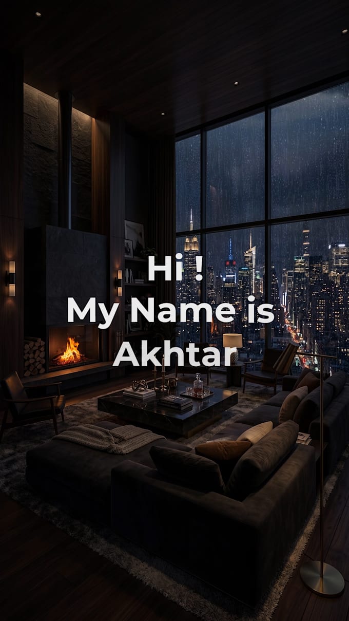 create rain shorts with custom text animation