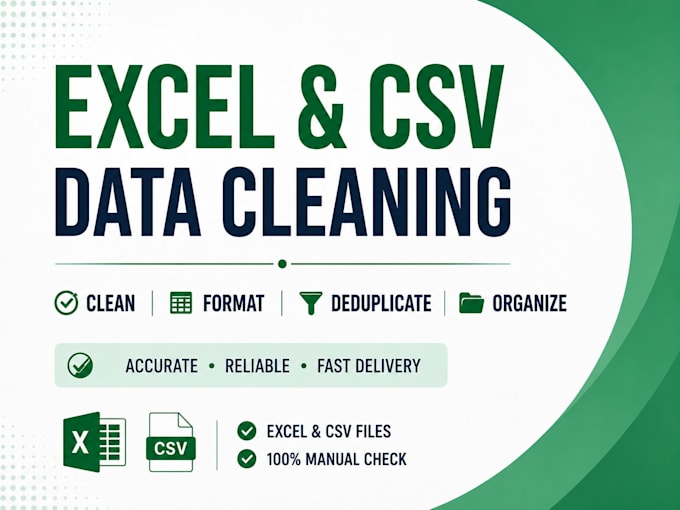 clean, format and organize your excel or CSV data