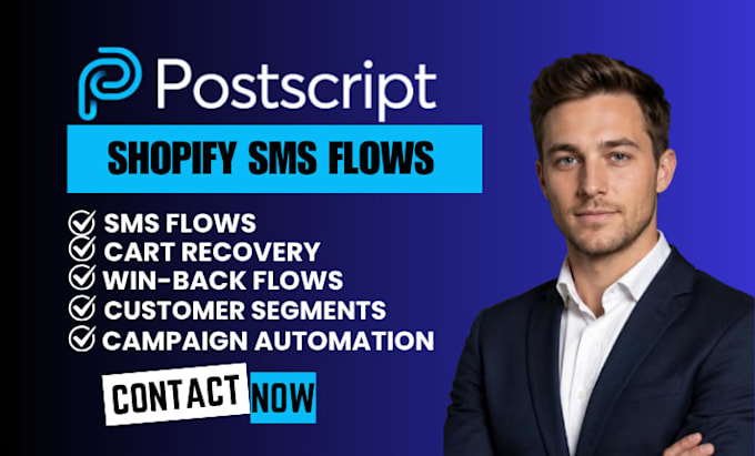 set up postscript SMS marketing automation flows for shopify