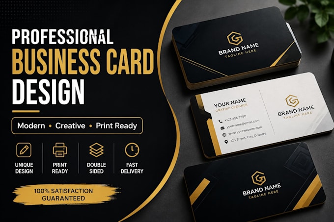 design a professional buisness card design for you