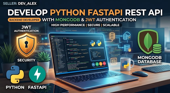 develop python fastapi rest API with mongodb and jwt authentication