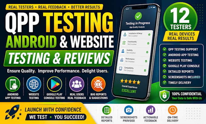 do app testing, android app testing, website testing and reviews
