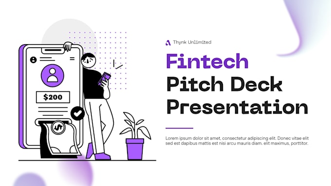 design fintech pitch deck investor presentation startup fundraising deck
