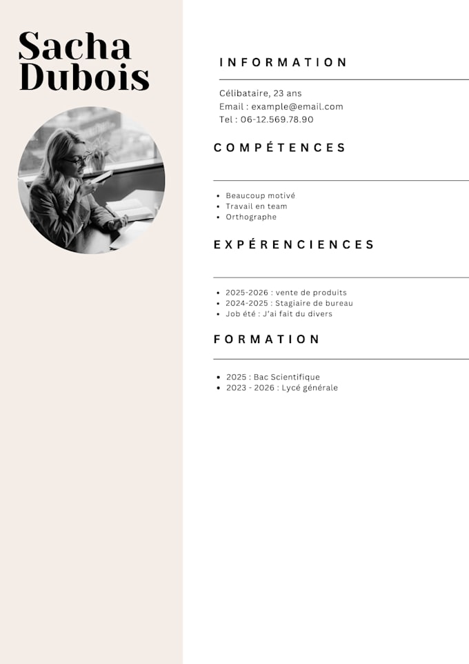 example de CV corrigé