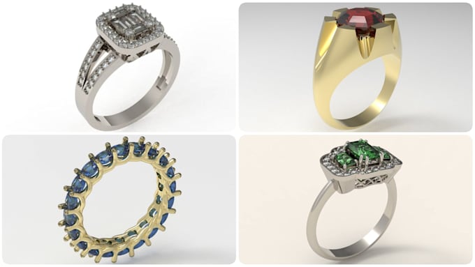 create custom 3d ring cad models ready for printing