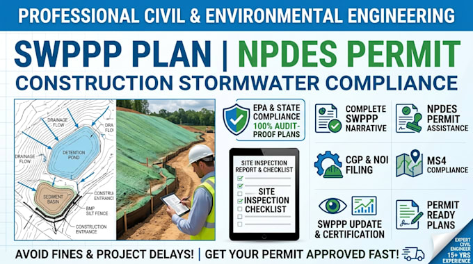swppp plan npdes permit construction stormwater compliance epa cgp noi permit