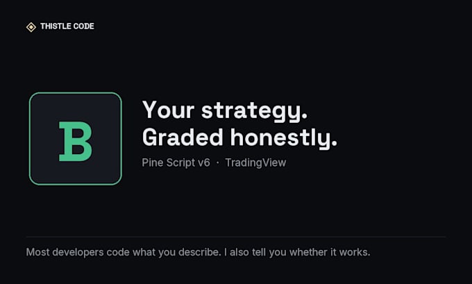 code your tradingview pine script strategy and honestly backtest it