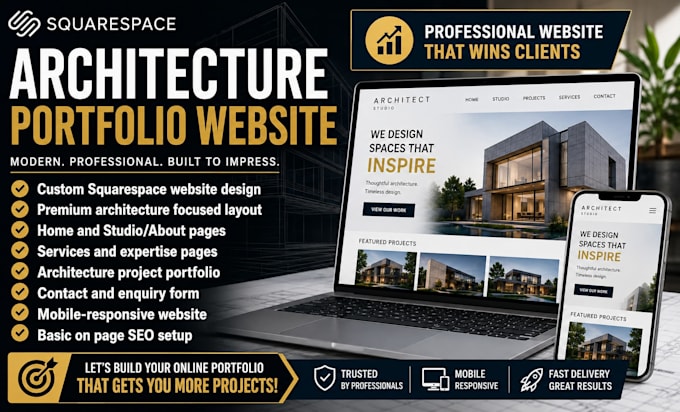 design a squarespace architecture portfolio website