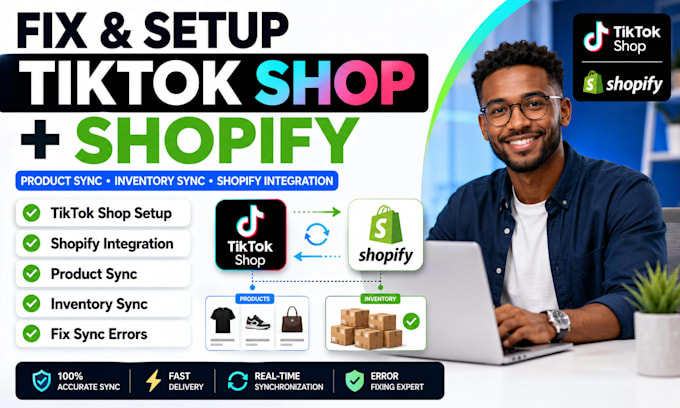 fix setup tiktok shop shopify integration product sync inventory sync app