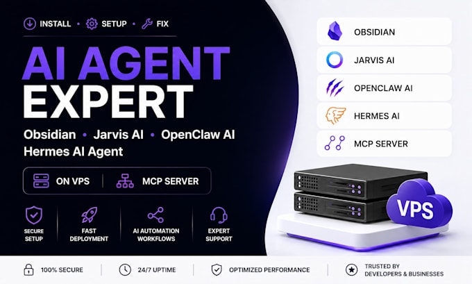 install setup fix obsidian javis ai hermes ai agent openclaw ai on vps mcp sever