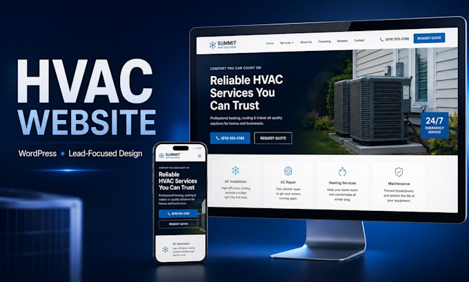 design a wordpress hvac, plumbing or electrical website