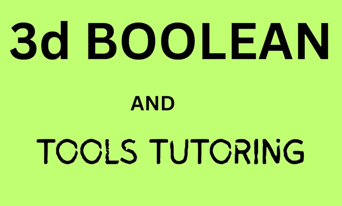 tutor you on 3d boolean and tools on blender