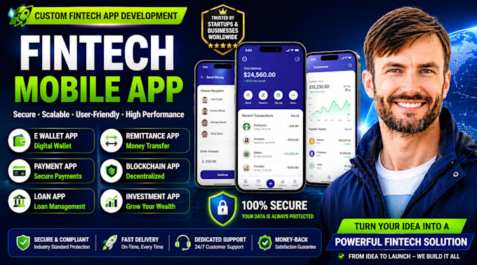build fintech app, payment app, wallet app, loan app and remittance app