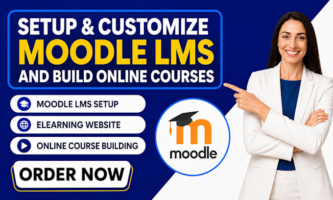 setup moodle lms, customize moodle and build elearning website online courses