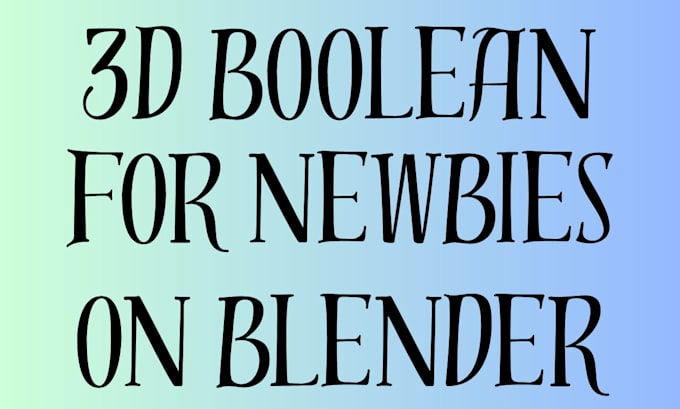 teach you 3d boolean and tools on blender