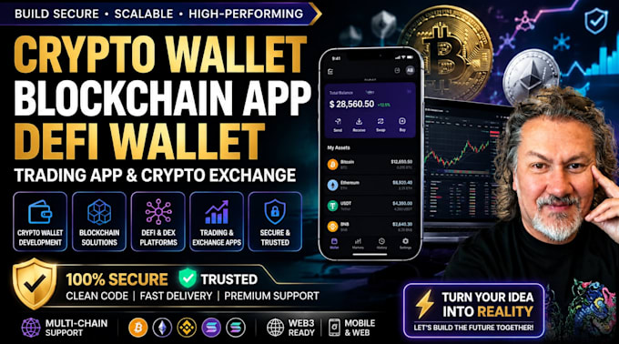 develop crypto wallet, defi, blockchain, trading app and crypto exchange app