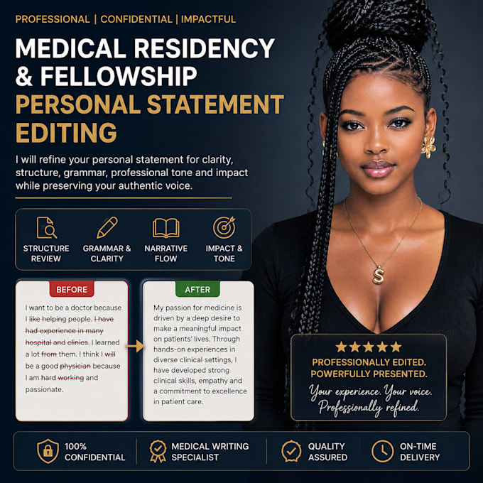 edit your medical residency or fellowship personal statement