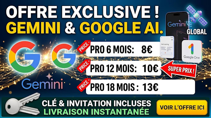 provide google ai and gemini pro subscription upgrade globally