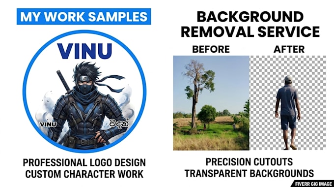 do modern logo design and background removal