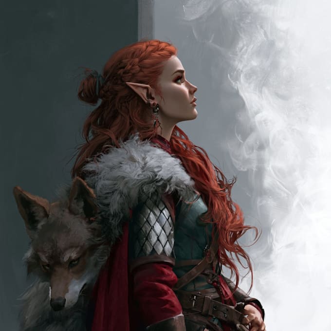 draw professional fantasy character illustrations and rpg art