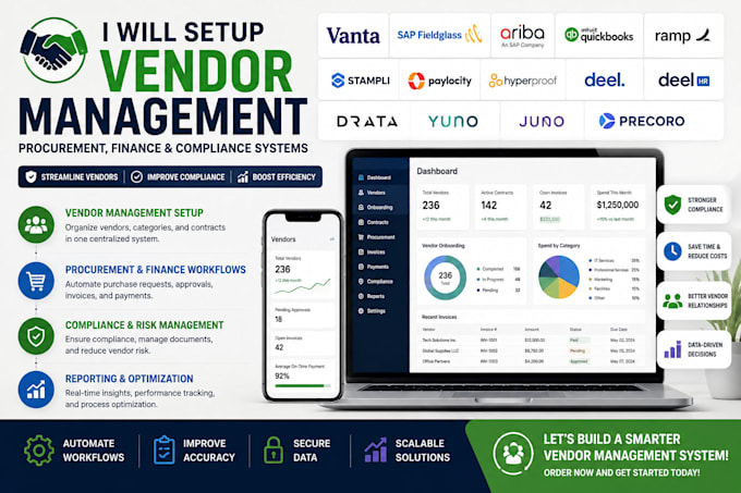 setup vanta sap fieldglass ariba quickbooks ramp stampli paylocity hyperproof