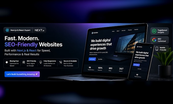 develop your next js business site