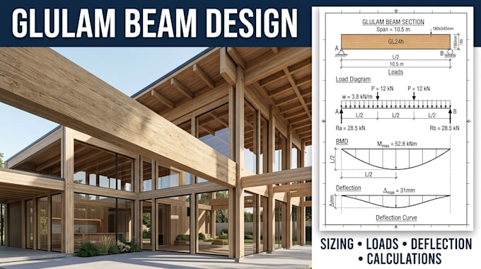 calculate and size glulam beams for your structural project