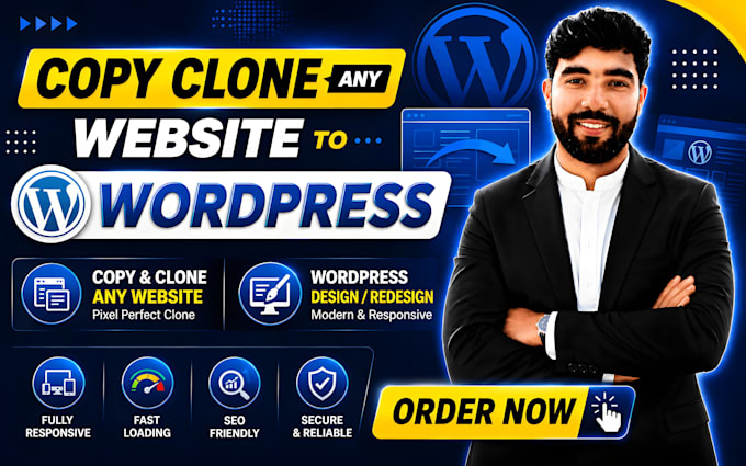 copy clone website, redesign or duplicate any website to wordpress