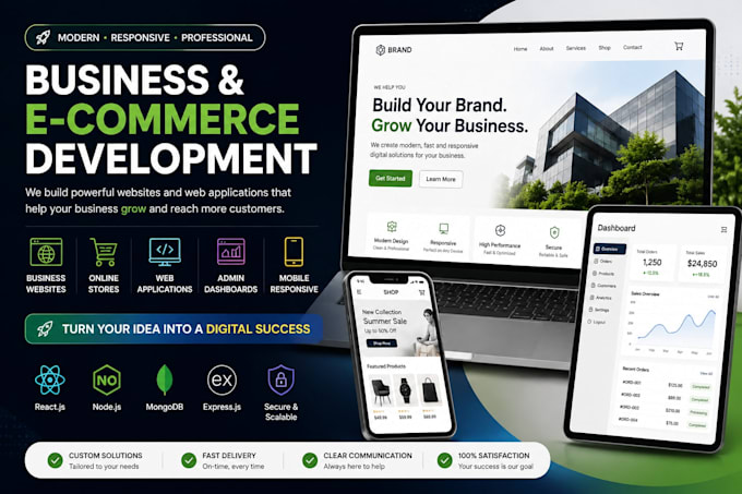 build a modern full stack web application for businesses