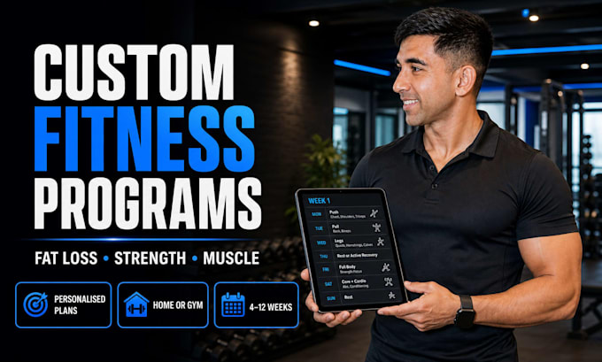 create a custom fitness program for fat loss and strength