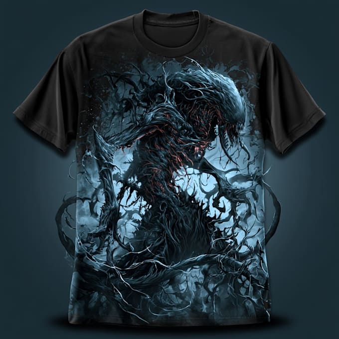 create a custom alien, horror, or fantasy tshirt design