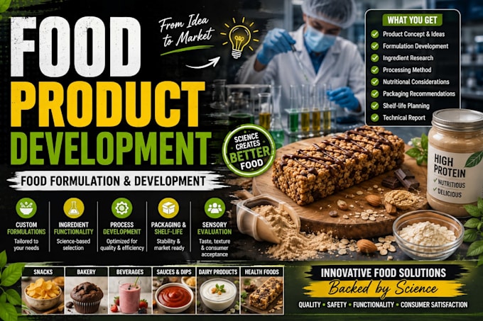 develop food product formulations and assist with development