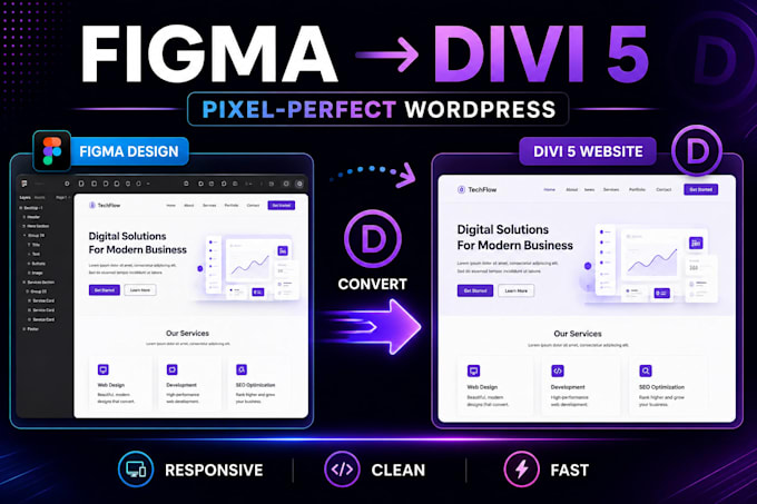 convert figma to divi 5 wordpress pixel perfect